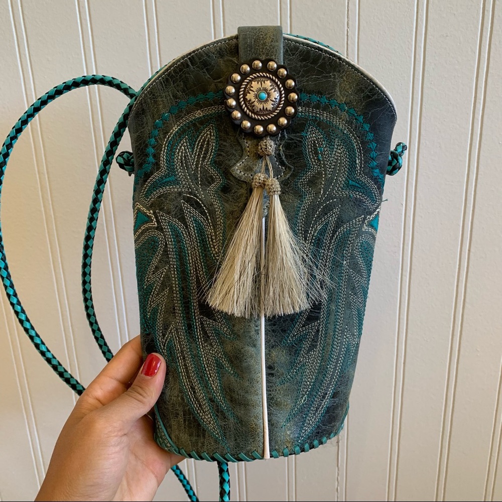 Turquoise Roper Boot Bag - NWT - Picture 7 of 7